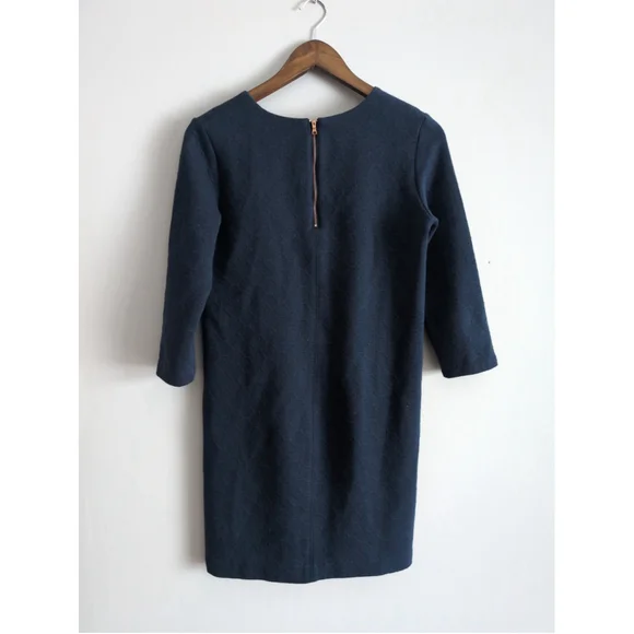 Club Monaco Navy Blue Women's Sheath Dress Size S 3/4 Sleeves Office Casual - Picture 3 of 9
